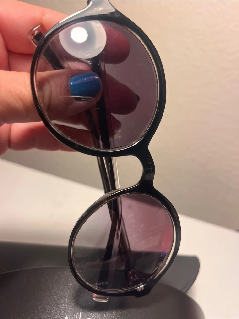 Armani Exchange Black Sunglasses Case with White Logo